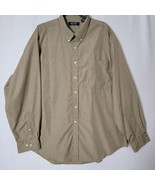 Puritan Mens Shirt Sz 2XL Button Up Wrinkle Resistant Long Sleeve  Brown... - £10.68 GBP