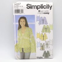 Simplicity Pattern 5557 Misses Bias Camisole Cardigan Vest Size 12-20 Uncut - $6.00