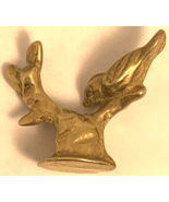 Vintage Brass Miniature Figurine A Bird On A Branch , 1- 3/4 inch [e-09] - $183.98 MXN