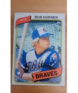 1980 Topps Baseball Card #108 Bob Horner Atlanta Braves Free Shipping! - $1.09