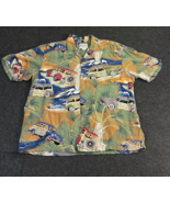 Vtg Hawaiian Shirt DIAMOND HEAD SPORTSWEAR Aloha Woody Cars Palm Trees L... - £15.64 GBP