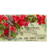 Victorian Trade Card R. Pinkstone Watchmaker and Jeweler Philadelphia M11 - €8,51 EUR
