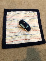 KIDS LINE Road Map Car Baby Security Blanket Polka Dots Navy Blue Red Boy Plush - $7.69