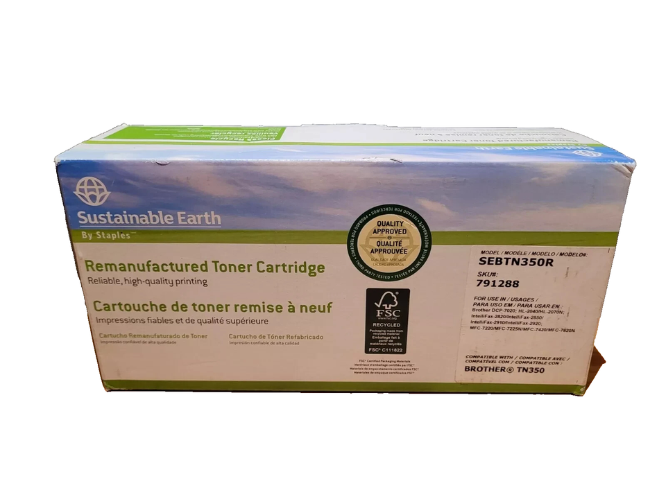 Sustainable Earth by Staples Laser Toner Cartridge SEBTN350R Brother TN350 - $19.99