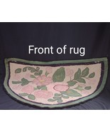 Handcrafted Vintage floral hooked semicircle rug - €169,34 EUR