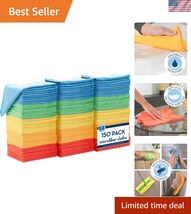 150 Pack Microfiber Cleaning Cloth, Bulk Microfiber Towel for Home, Reus... - $91.06