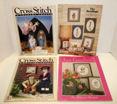Vintage Cross Stitch Magazines Lot Of 4 1980&#39;s Country Crafts The Nestlings  - £13.20 GBP