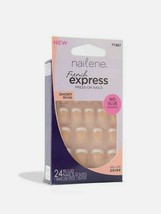 NAILENE 24 Press-On Nails FRENCH EXPRESS-NO GLUE REQUIRED-SHORT BEIGE #7... - $8.59