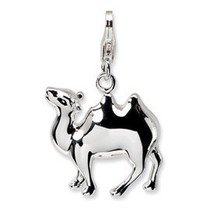 Sterling Silver 3-D Camel w/Lobster Clasp Charm Valentine Gift Special - $28.99