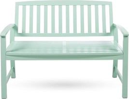 Outdoor Acacia Wood Bench, Light Mint, Christopher Knight Home. - £128.95 GBP