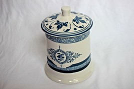 Fonseca White and Blue Ceramic Humidor Jar - £299.75 GBP