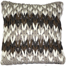 Hygge Nordic Forest Chunky Knit Pillow, Complete with Pillow Insert - £42.05 GBP