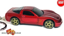 Rare! Key Chain Ring Dark Red Chevy Corvette C5 Chevrolet Custom Limited Edition - $48.98