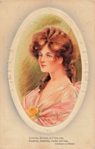 Love Me For Ever As I Love YOU-BEAUTIFUL WOMAN~1909 Artist Signed Postcard - £7.28 GBP