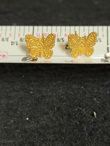 Ladies Pierced Earrings &quot;Gold Tone&quot; Butterfly Dainty Cute - £11.76 GBP