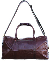 Leather Cow Hide Carry-On Duffle Duffel Weekend Luggage Travel Bag 12DB002 - $138.59+