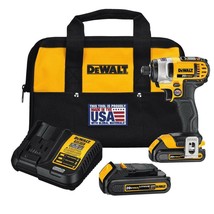 DEWALT 20-Volt MAX Lithium-Ion Cordless 1/4 in. Impact Driver with (2) Batteries - £147.87 GBP