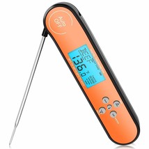 Cooking Quick Read Meat Thermometer Instant Read in 2s Digital Thermome (Orange) - £19.49 GBP