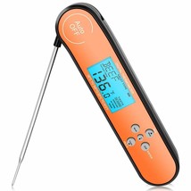 Cooking Quick Read Meat Thermometer Instant Read in 2s Digital Thermome (Orange) - £19.44 GBP