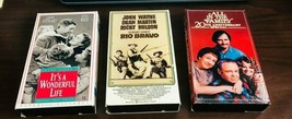 It&#39;s A Wonderful Life All In The Family Rio Bravo VHS Lot Of Three Tapes Used - £10.96 GBP