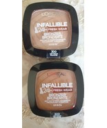 2 Packs Loreal-Infallible-24H Fresh Wear-Foundation In A Powder 300  (Op... - £8.88 GBP