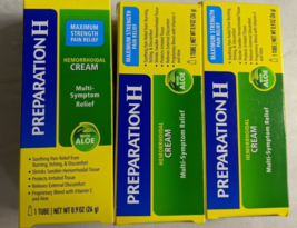 3X Preparation H hemorrhoidal Cream Multi Symptom Relief 05/25 - £22.70 GBP