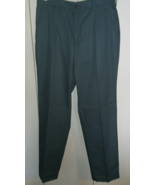 UNI FIRST SOF TWILL MEN&#39;S GREEN WORK PANTS-34x34-NWOT-POLYESTER/COTTON - $29.88 CAD