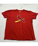 MLB Men&#39;s T-Shirt Red St. Louis Cardinals Crew Neck Short Sleeve Cotton  L - £12.46 GBP