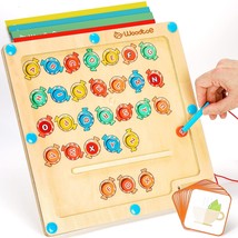 Magnetic Alphabet Maze Board, Toddler Magnetic Color Maze - Wooden Abc Letter Wo - £22.36 GBP