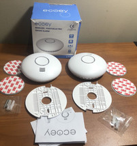 2 Ecoey Wireless Smoke Detector Fire Alarm Photoelectric Technology FJ15... - £35.61 GBP