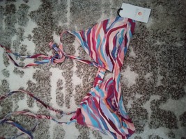 Shade &amp; Shore Women&#39;s Multi-Color Swim Top With Tie Shoulder Straps, Siz... - £14.42 GBP