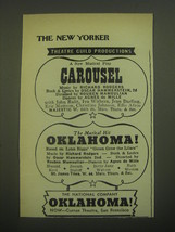 1946 Carousel, and Oklahoma! Musicals Ad - Theatre Guild Productions - £14.78 GBP