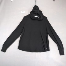 Calvin Klein Jeans Women&#39;s M Black Waffle Knit Hoodie Top Shirt, Streetw... - $25.00