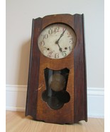 ANTIQUE wall clock MC CM pendulum MEIJI CLOCK CO. rare - £131.57 GBP