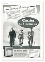 Print Ad Carrier Air Conditioning Golfers Vintage 1937 Full-Page Advertisement - £9.65 GBP