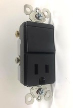 Decorator Combo TM838-BKCC6 3 Way Switch + Outlet 15A Each 120VAC Black ... - $17.77