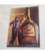 E &amp; J Brandy I stand by my Brandy Man Leaning on Bottle Print Ad Gourmet... - $9.98