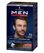 Schwarzkopf Men Perfect Anti-grey hair coloring gel DARK BROWN 70-FREE S... - £17.13 GBP