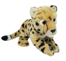 14" Fao Schwarz Realistic Spotted Cheetah Leopard Stuffed Animal Plush Soft Toy - $37.05