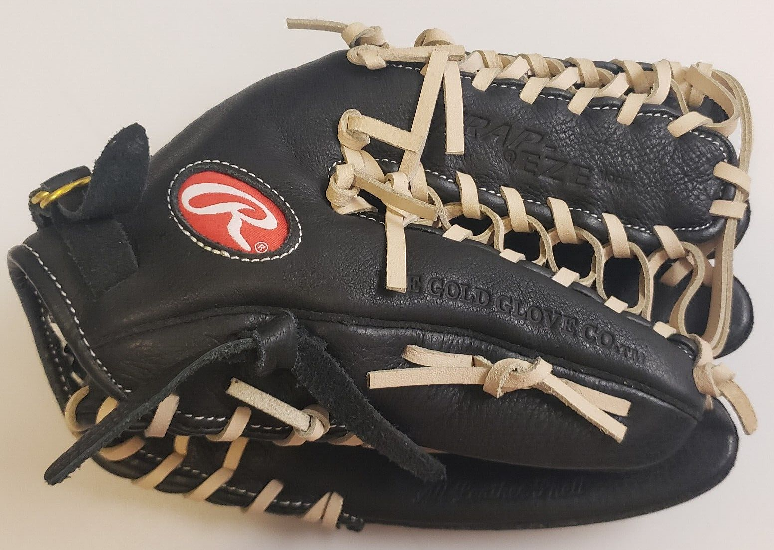 Primary image for RAWLINGS Trap-Eze BASEBALL Gold Glove Co TP1225T Black Leather 12-1/4" PRO TAPER
