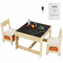 Kids Table and Chair Set, Wooden Activity Table with Storage Space and Boxes... - £82.94 GBP