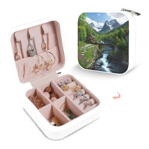 Leather Travel Jewelry Storage Box - Portable Jewelry Organizer - Pumphouse - £12.22 GBP