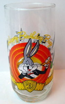 Bugs Bunny Rabbit Happy Birthday 50th Glass Looney Tunes 1990 - £8.49 GBP