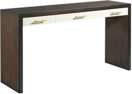 Console Table Woodbridge Thomas Wood Walnut Modern Rectangle 3-Drawer - £2,247.82 GBP