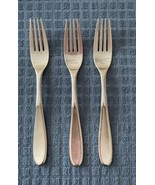 Splendide Dune Crate and Barrel 18/8 Satin Stainless 3 Dinner Forks - $23.64