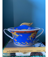 Versace Rosenthal Primavera covered handled bowl tureen 12&quot;  x 6.5&quot;  tall - $425.00