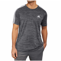 adidas Men&#39;s 3 Stripe T-Moisture Wicking Fabric Relaxed Fit 1465164(Blac... - £15.78 GBP