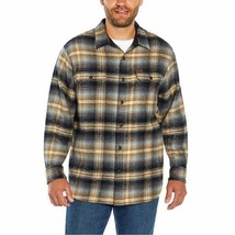 Orvis Men&#39;s Size Medium Black Plaid Side Pockets Heavy Flannel Shirt NWT - $26.99
