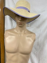 Panama Jack Women&#39;s Paper Braid Sun Hat Lavender One Size Brand New - £21.92 GBP