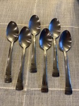 Wallace Zenith Frost Stainless Flatware TEASPOONS 6-3/8&quot; Spoons- Set Of 6 - $36.58